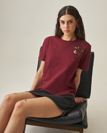 Women´s Oversized Cropped T-Shirt - Red 63_702H029_ROJ191522_3
