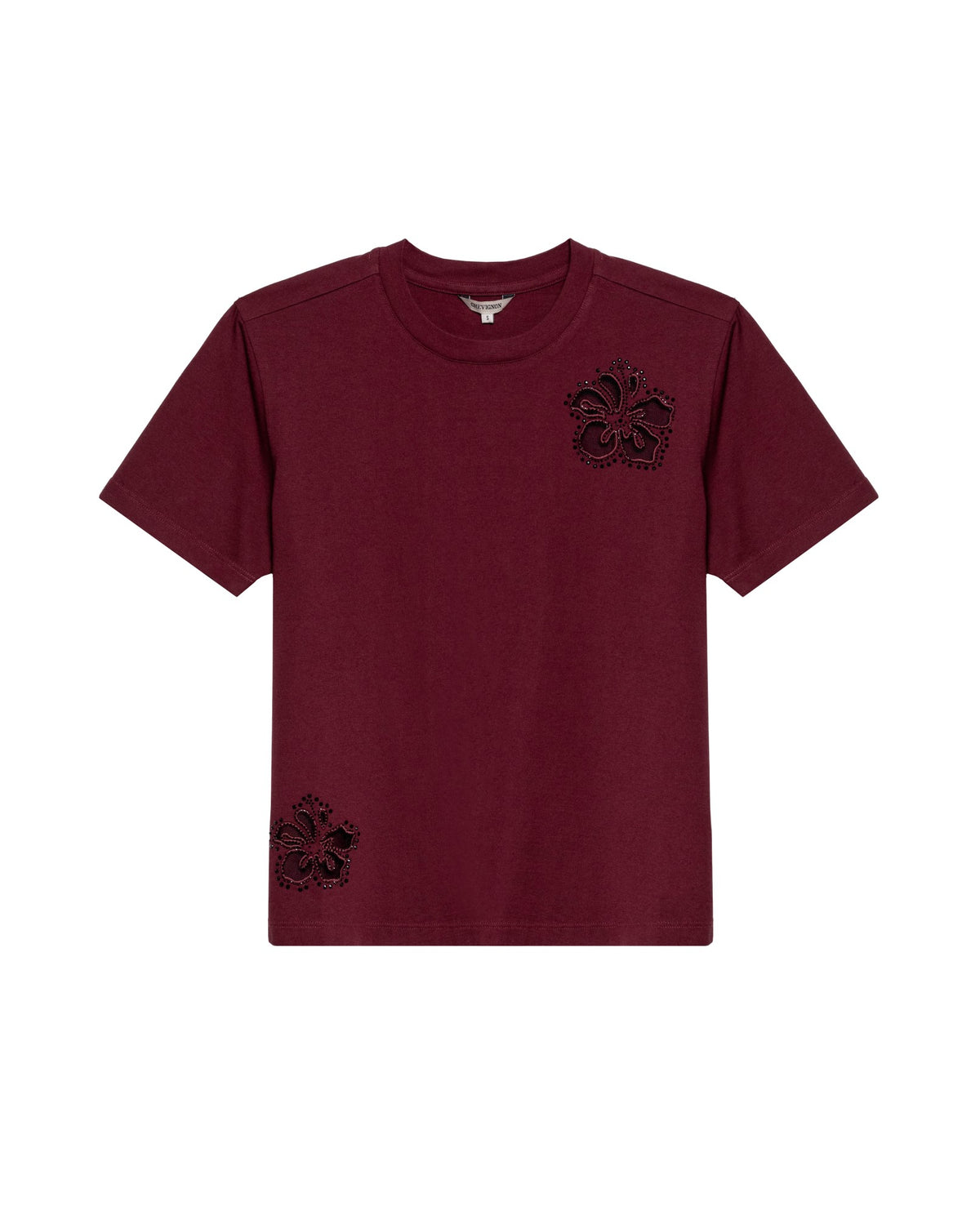 Women´s Oversized Cropped T-Shirt - Red 63_702H029_ROJ191522_4