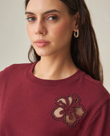 Women´s Oversized Cropped T-Shirt - Red 63_702H029_ROJ191522_5