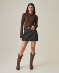 Women´s Mesh Long-Sleeve Top - Brown 63_702H033_CAF191016_3