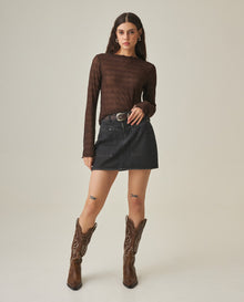 Women´s Mesh Long-Sleeve Top - Brown 63_702H033_CAF191016_3