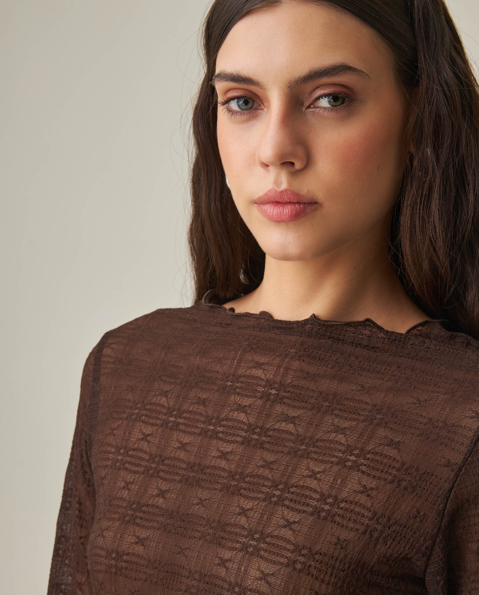Women´s Mesh Long-Sleeve Top - Brown 63_702H033_CAF191016_5