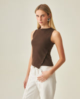 Women´s Slim Fit Top - Brown 63_702H034_CAF191016_0