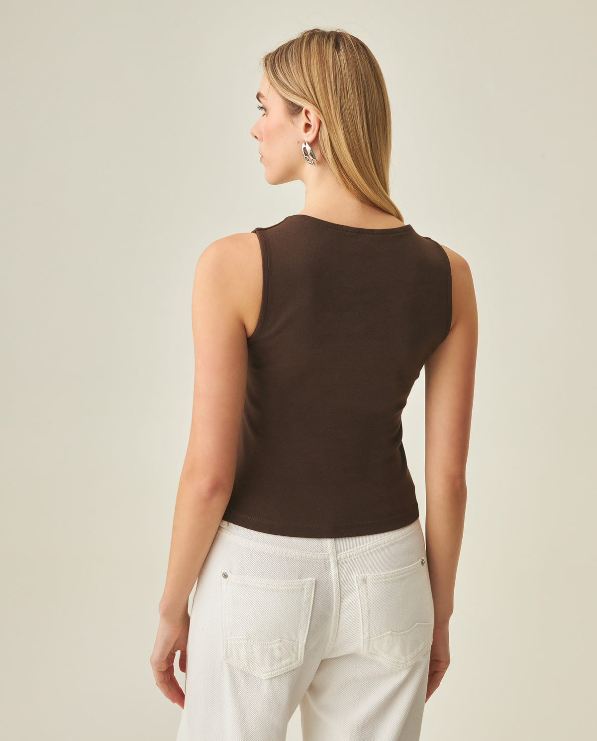 Women´s Slim Fit Top - Brown 63_702H034_CAF191016_3