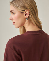 Women´s Oversized Cropped T-Shirt - Brown 63_702H051_CAF191321_7