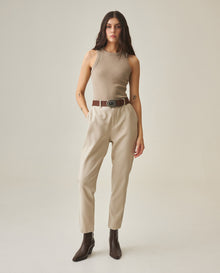 Women´s Ribbed Tank Top - Beige 63_702H052_BEI161102_0
