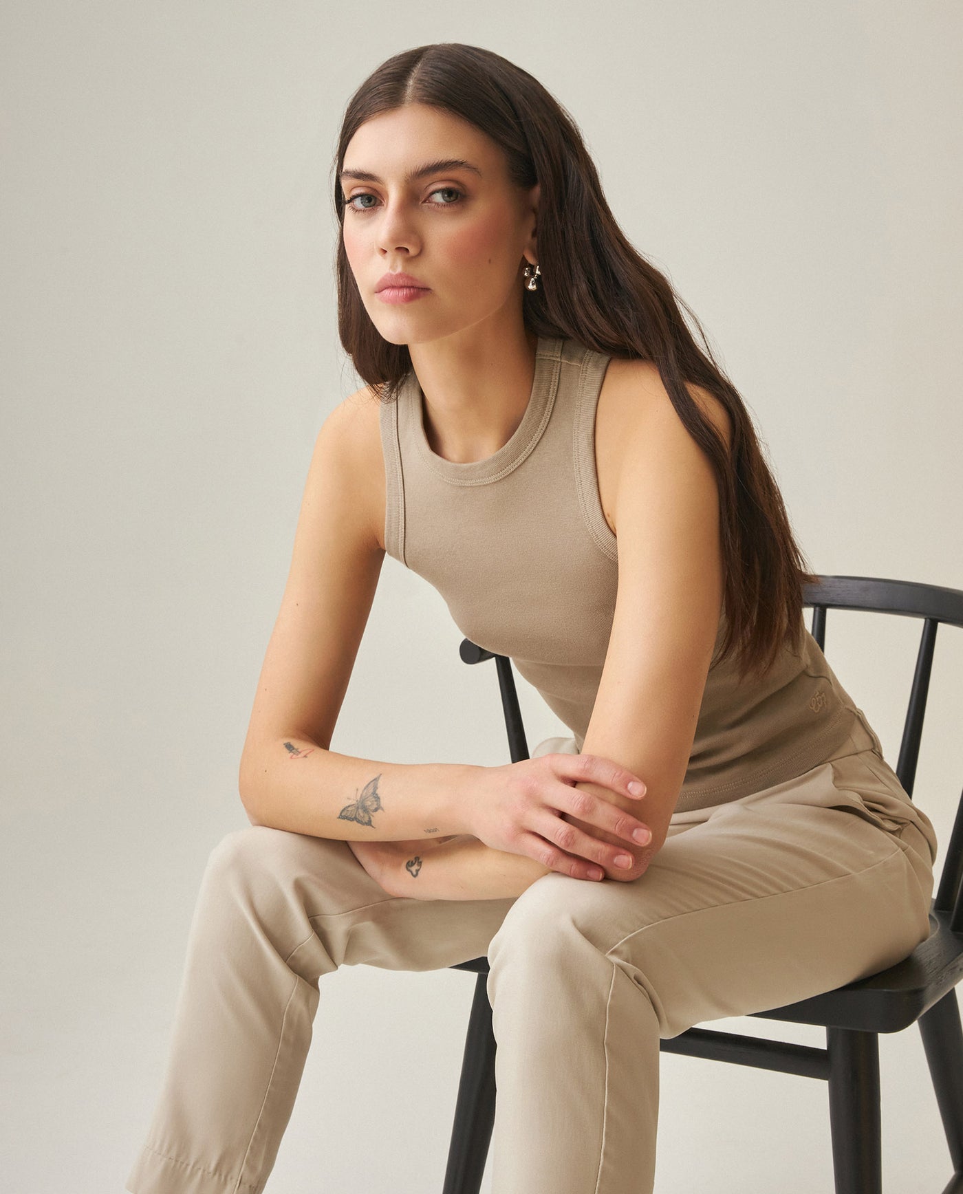 Women´s Ribbed Tank Top - Beige 63_702H052_BEI161102_3