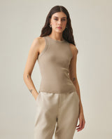 Women´s Ribbed Tank Top - Beige 63_702H052_BEI161102_5