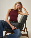 Women´s Ribbed Tank Top - Red 63_702H052_ROJ191522_0