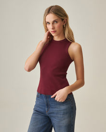 Women´s Ribbed Tank Top - Red 63_702H052_ROJ191522_3