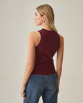 Women´s Ribbed Tank Top - Red 63_702H052_ROJ191522_6