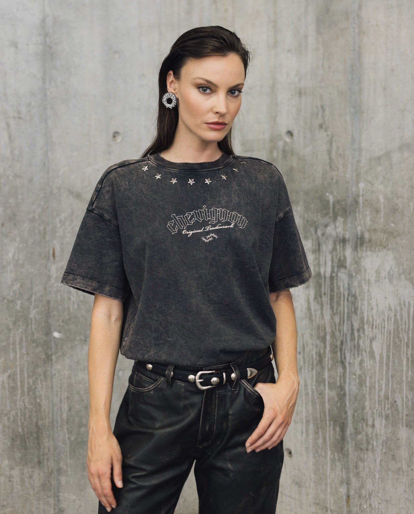 Womens Oversized Graphic Tee - Special Collection - Black 63_702H201_NEG194003_0