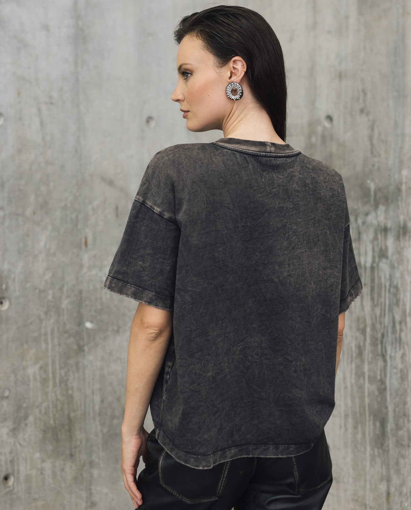 Womens Oversized Graphic Tee - Special Collection - Black 63_702H201_NEG194003_5