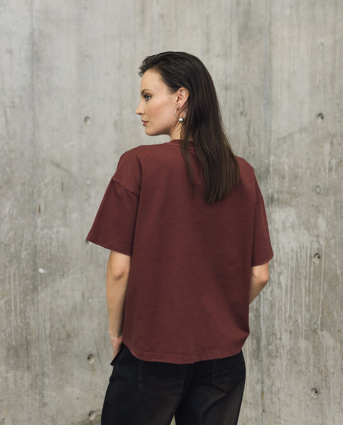 Womens Oversized Tee - Special Collection - Brown 63_702H202_CAF191327_5
