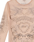 Womens Slim Fit All-Over Print Top - Special Collection - Beige 63_702H203_BEI141112_5