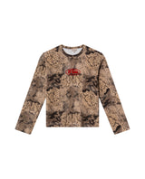 Womens Oversized Python Print Top - Special Collection - Beige 63_702H204_BEI140108_4