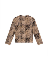 Womens Oversized Python Print Top - Special Collection - Beige 63_702H204_BEI140108_5