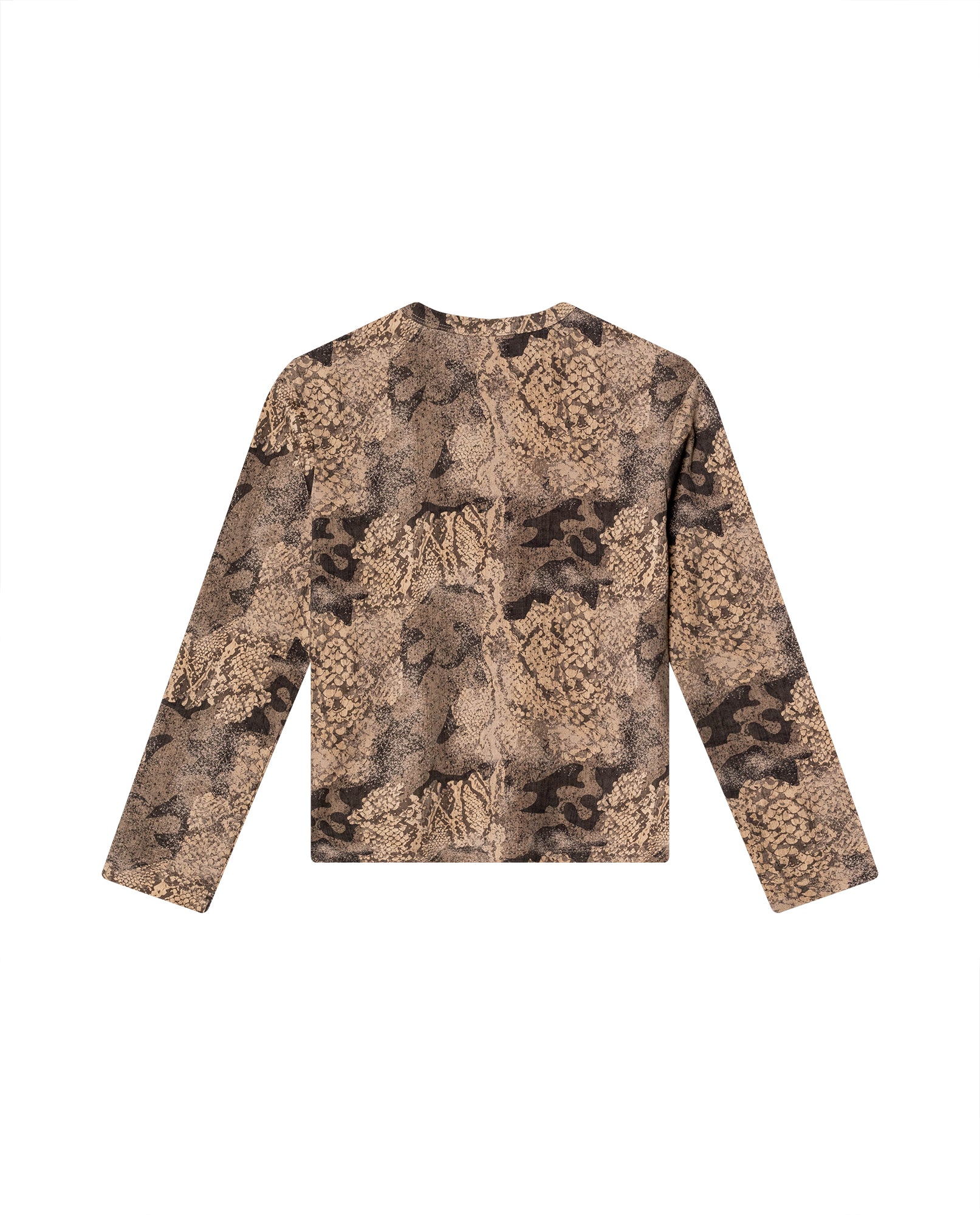 Womens Oversized Python Print Top - Special Collection - Beige 63_702H204_BEI140108_5