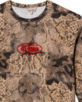 Womens Oversized Python Print Top - Special Collection - Beige 63_702H204_BEI140108_6