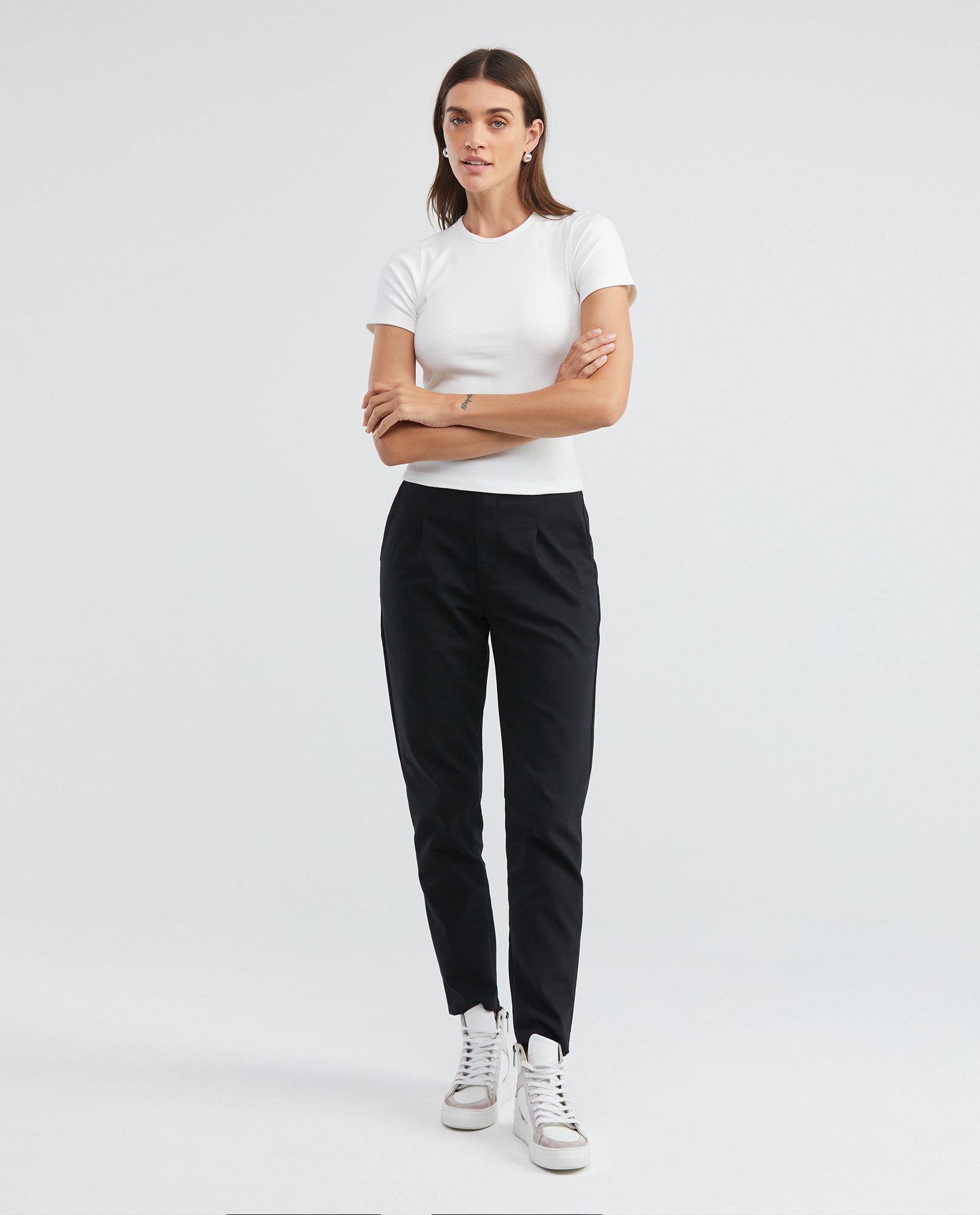 Women's Essential Ribbed T-Shirt Slim Fit Soft Touch 100% Cotton - 2