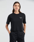 Women's Essential Oversized Crop T-Shirt High Ribbed Neck Lurex Embroidery 100% Cotton 63_704F001_NEG194007_0