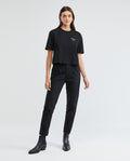 Women's Essential Oversized Crop T-Shirt High Ribbed Neck Lurex Embroidery 100% Cotton 63_704F001_NEG194007_3