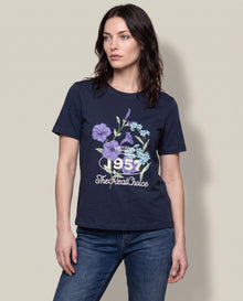 Women´s Floral Graphic Tee - Blue 63_704F010_AZU193924_0