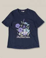 Women´s Floral Graphic Tee - Blue 63_704F010_AZU193924_3