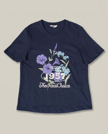 Women´s Floral Graphic Tee - Blue 63_704F010_AZU193924_3