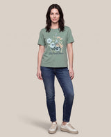 Women´s Floral Graphic Tee - Green 63_704F010_VER186114_4