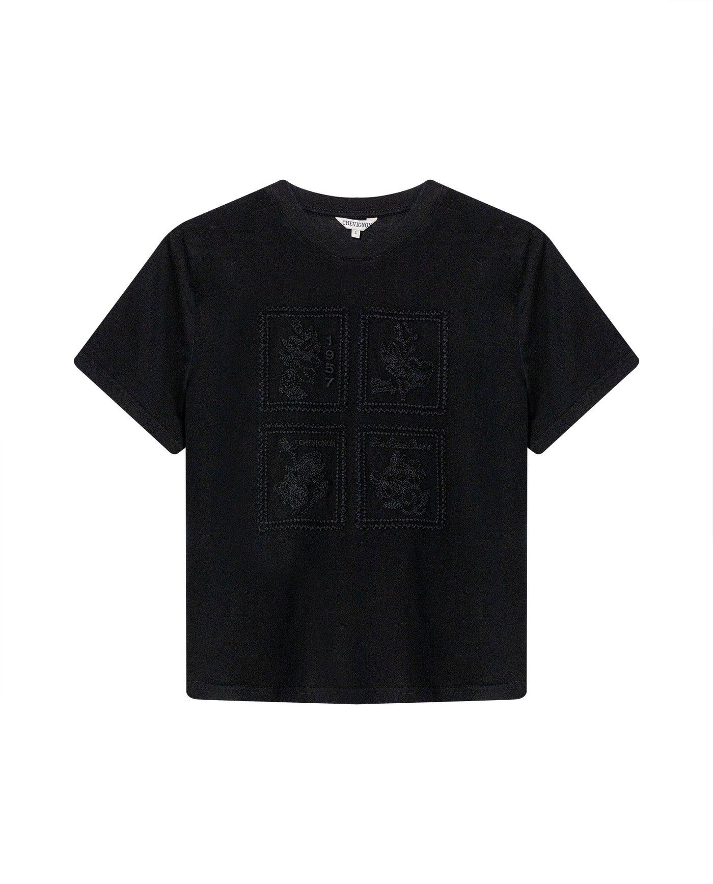 Womens Embroidered T-Shirt - Black 63_704H003_NEG194004_4