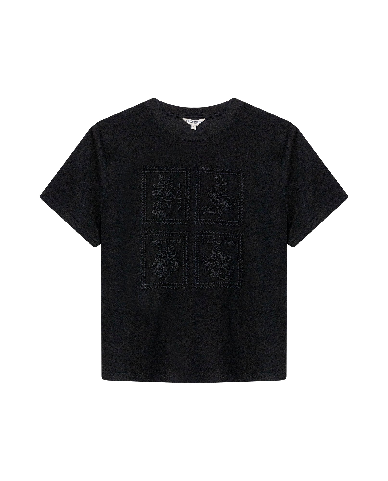 Womens Embroidered T-Shirt - Black 63_704H003_NEG194004_4
