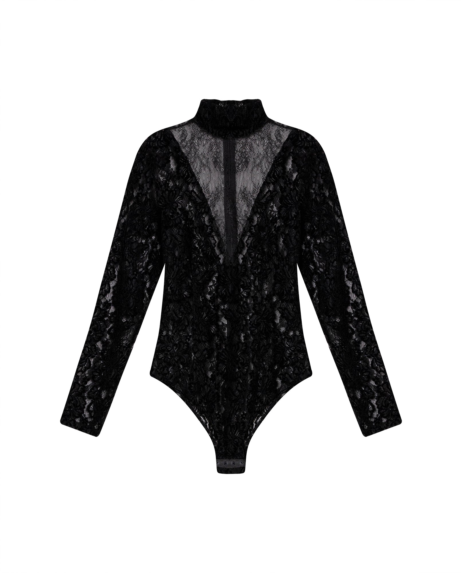 Womens Turtleneck Bodysuit - Special Collection - Black 63_704H500_NEG194007_4