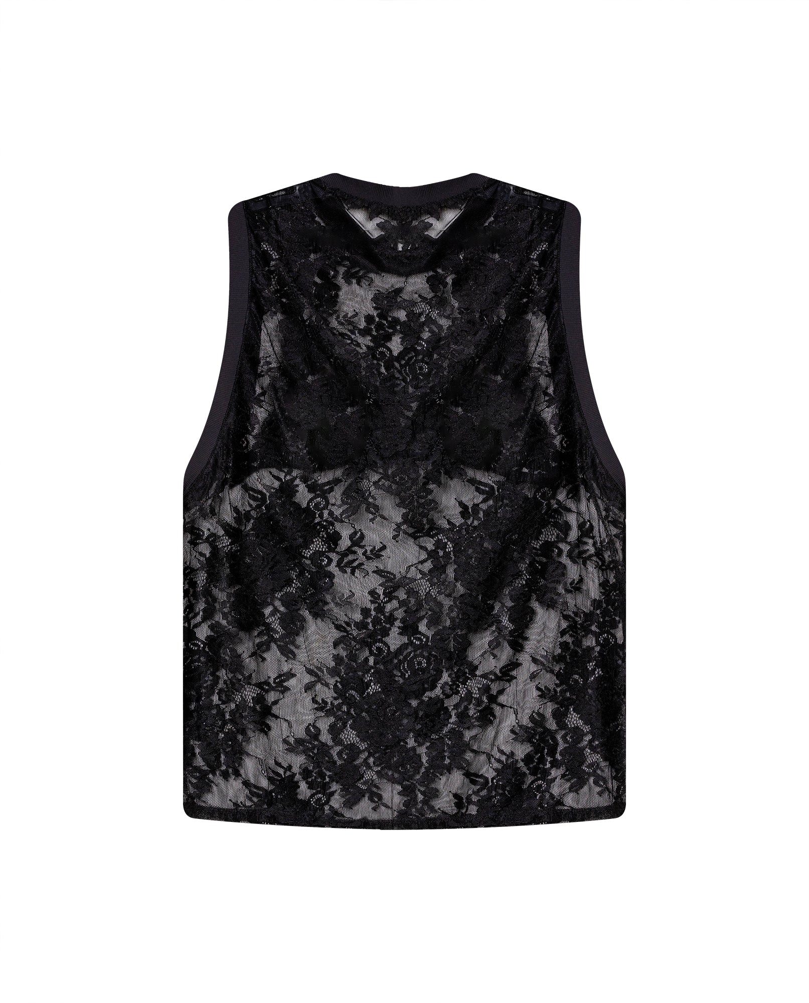 Womens Sheer Black Tank Top - Special Collection - Black 63_704H501_NEG194007_7