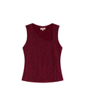 Women's Asymmetric Sleeveless Shimmer T-shirt Slim Fit in Nylon Blend, Evening  - 1