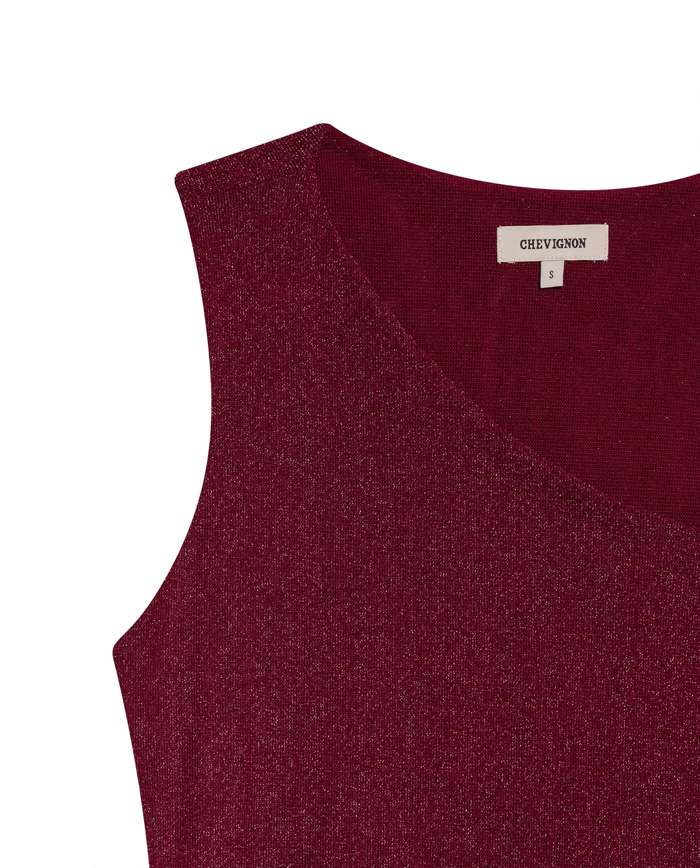 Women's Asymmetric Sleeveless Shimmer T-shirt Slim Fit in Nylon Blend, Evening  - 7