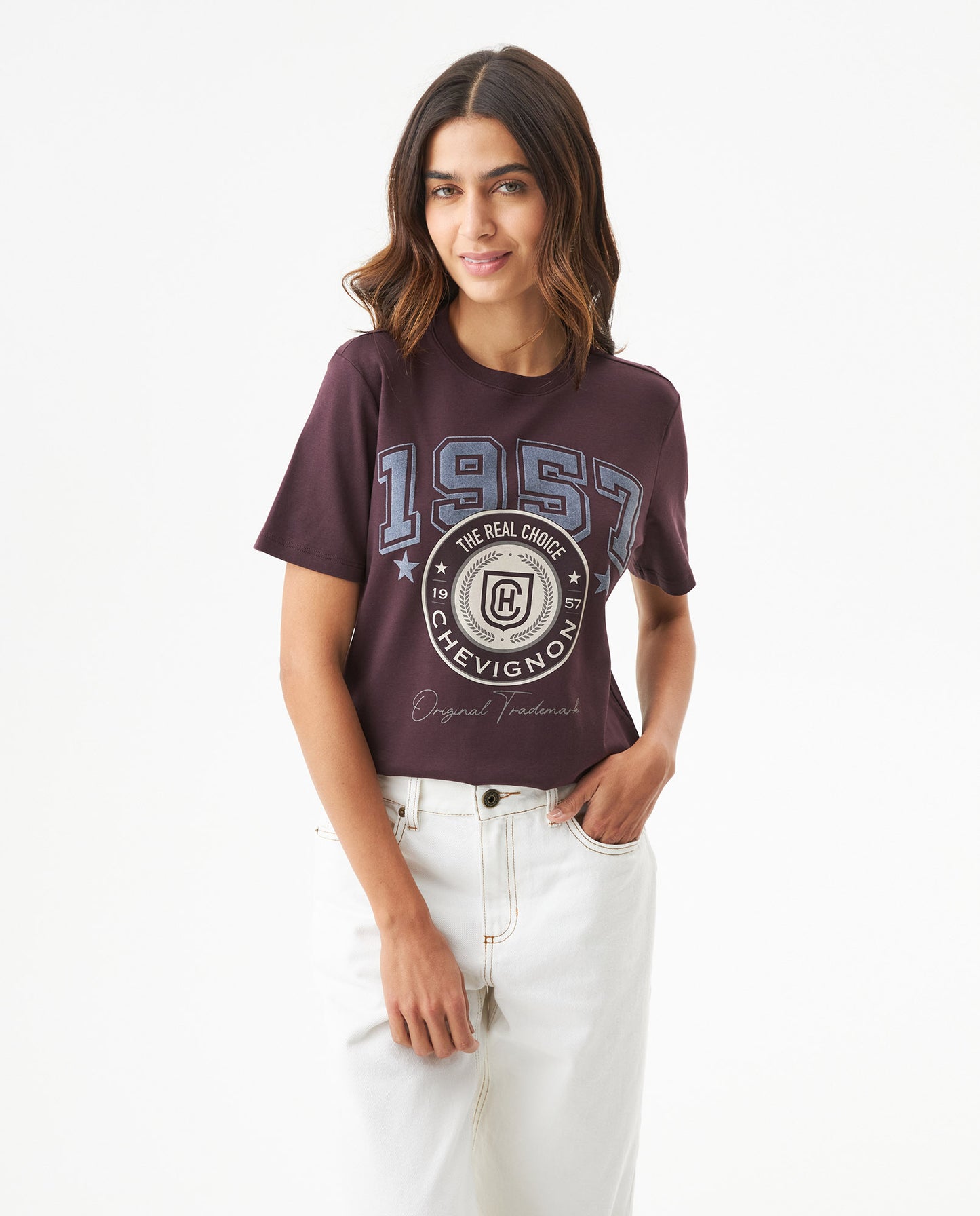 Women's Short Sleeve T-shirt - Purple - 2