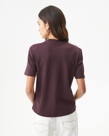 Women's Short Sleeve T-shirt - Purple - 5