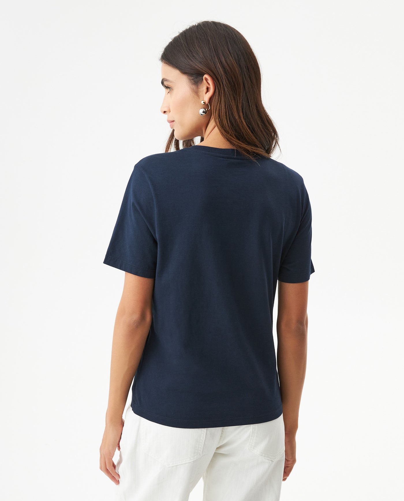 Women's Caviar Effect Print Slim Fit T-shirt in Cotton, Moorings 709G010 - 5