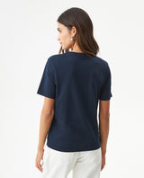 Women's Caviar Effect Print Slim Fit T-shirt in Cotton, Moorings 709G010 - 5