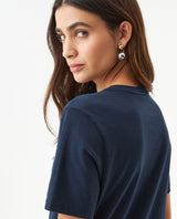 Women's Caviar Effect Print Slim Fit T-shirt in Cotton, Moorings 709G010 - 6