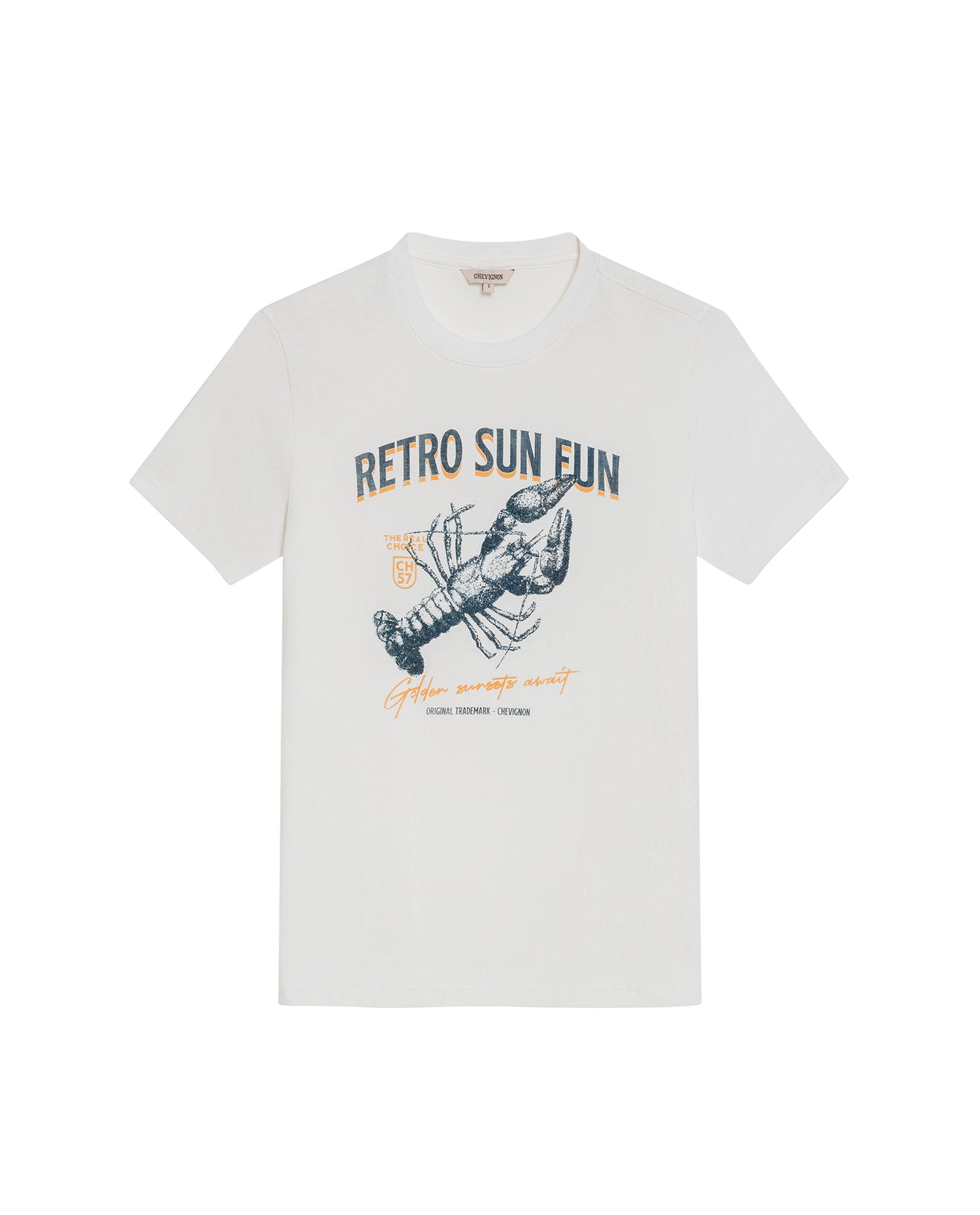 Women's Caviar Effect Print Slim Fit T-shirt in Cotton, Moorings 709G010 - 2