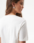 Women's Caviar Effect Print Slim Fit T-shirt in Cotton, Moorings 709G010 - 6