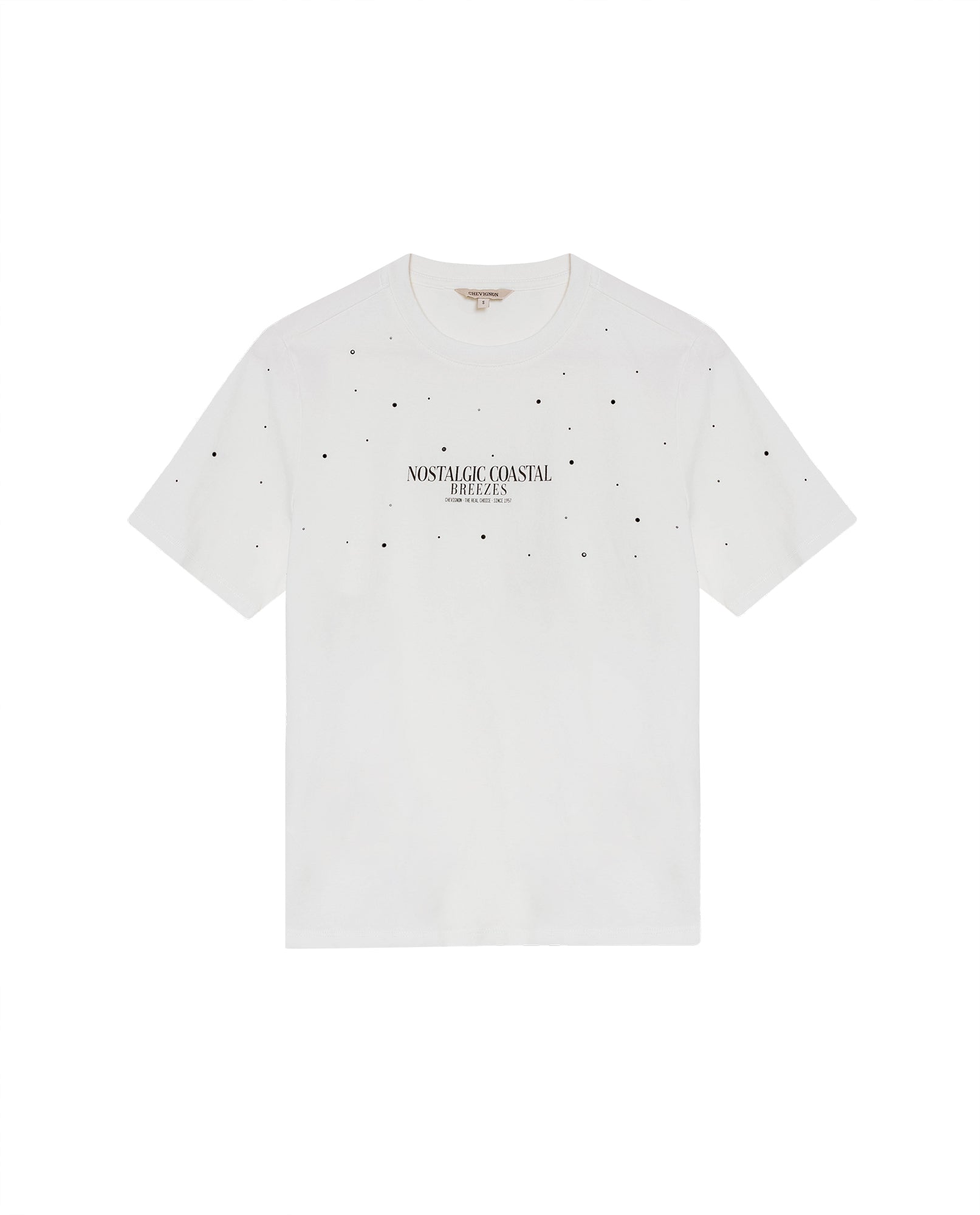 Women's Statement Stone Slim Fit T-shirt in Cotton, Celebration 709G011 - 2