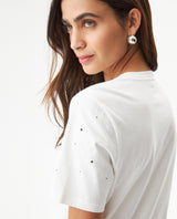 Women's Statement Stone Slim Fit T-shirt in Cotton, Celebration 709G011 - 6
