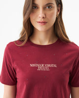 Women's Statement Stone Slim Fit T-shirt in Cotton, Celebration 709G011 - 4