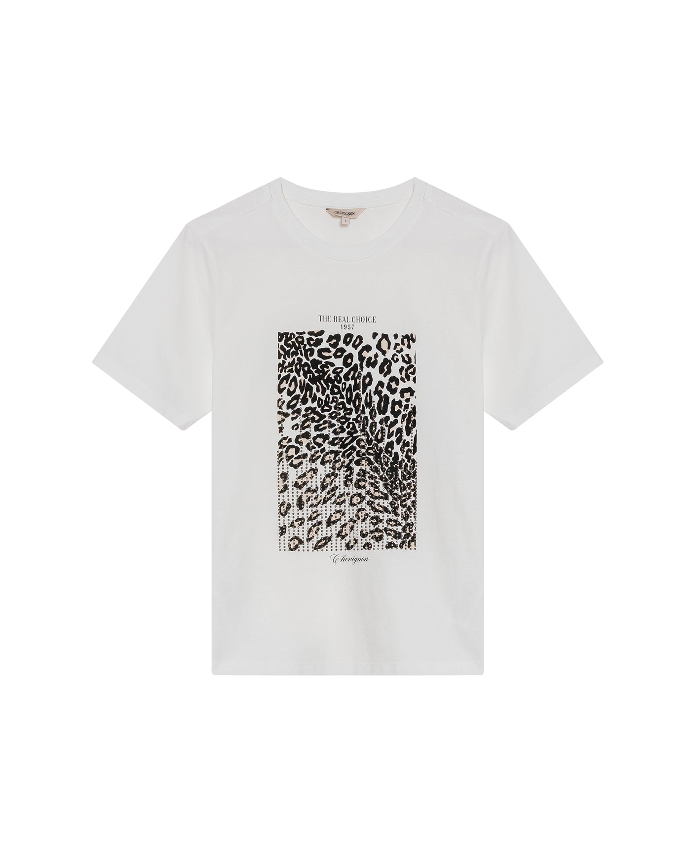 Women's Sparkle Accent Slim Fit T-shirt Slim Fit in Cotton, Radiant 709G013 - 2