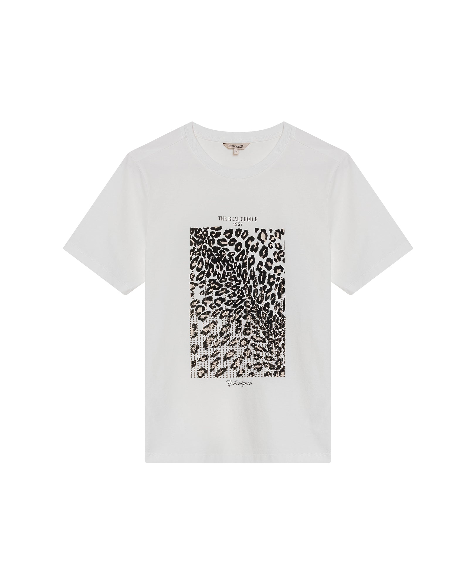 Women's Sparkle Accent Slim Fit T-shirt Slim Fit in Cotton, Radiant 709G013 - 2
