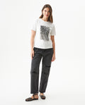 Women's Sparkle Accent Slim Fit T-shirt Slim Fit in Cotton, Radiant 709G013 - 3