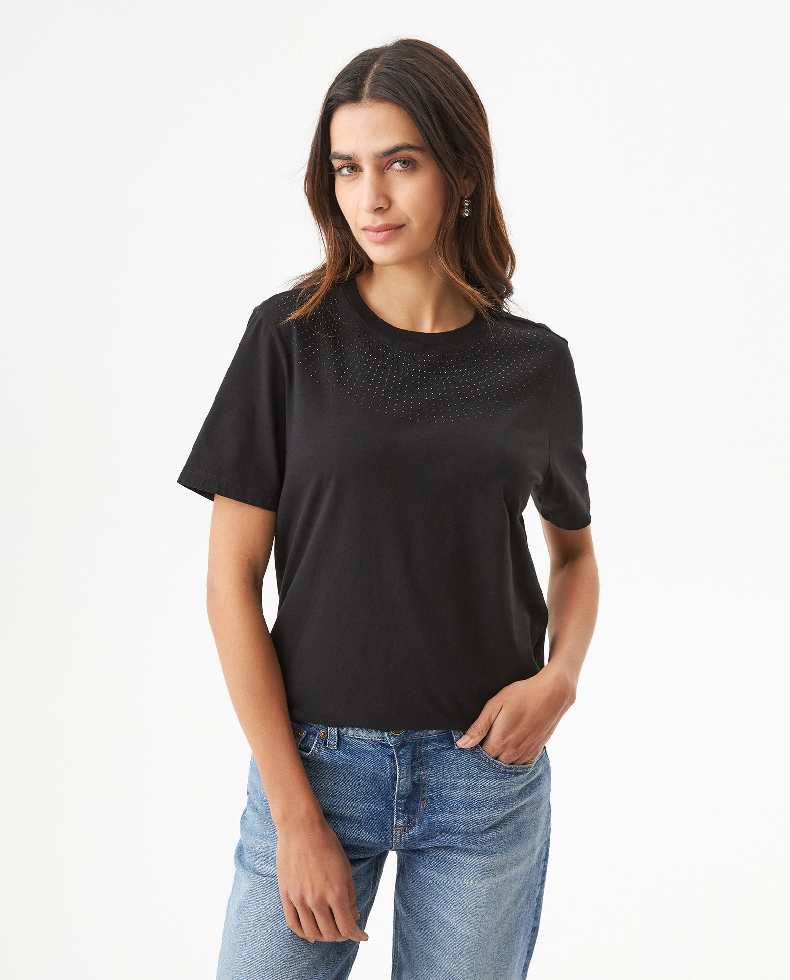 Women's T-Shirt Short Sleeve - Black 709G014 - 1